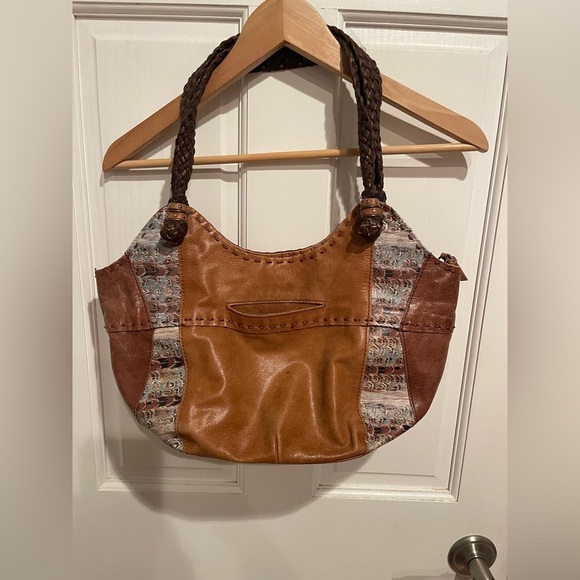 The Sak Indio Satchel Shoulder Bag, Feather Stripe - Picture 6 of 8